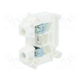 1 pcs x POKu00d3J - A11-A432 - Splice terminal: rail, 0.5÷16mm2, ways: 1, terminals: 2, white, TS35