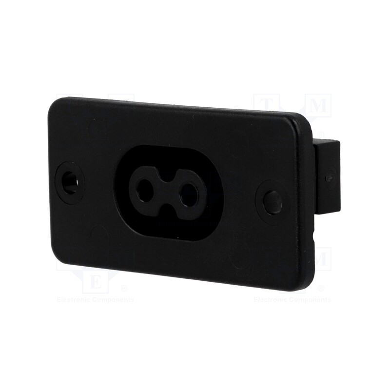 1 pcs x SCHURTER - 6180.0042 - Connector: AC supply, socket, female, 2.5A, 250VAC, IEC 60320, D