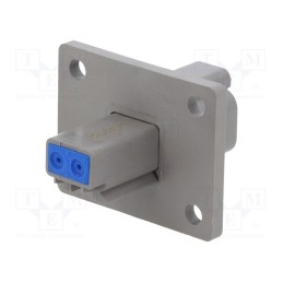 1 pcs x BULGIN - PX0112P02GY - Connector: wire-wire, PX0, male, plug, for panel mounting, PIN: 2