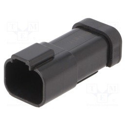 1 pcs x BULGIN - PX0106P04BK - Connector: wire-wire, PX0, male, plug, for cable, PIN: 4, black, IP68