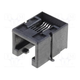 1 pcs x MOLEX - 855025007 - Socket, RJ12, PIN: 6, Cat: 3, low profile, gold-plated, Layout: 6p6c