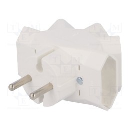 1 pcs x TIMEX-ELEKTRO - R-5 Z - Connector: AC supply, splitter, 2P, 250VAC, 6A, white