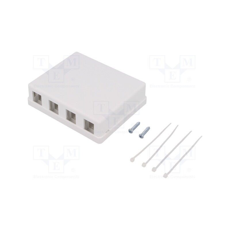 1 pcs x LOGILINK - NK4034 - Socket, case RJ45, Keystone,unshielded, white, surface-mounted