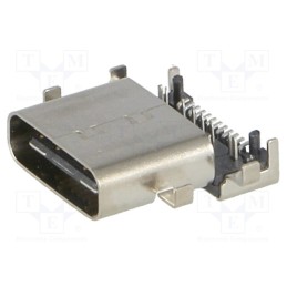 1 pcs x ATTEND - 217C-AA01 - Socket, USB C, SMT,THT, angled, USB 3.1