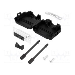 1 pcs x MH CONNECTORS - MHDPPK15-DB15S-K - D-Sub, PIN: 15, plug, female, straight, soldering, for cable