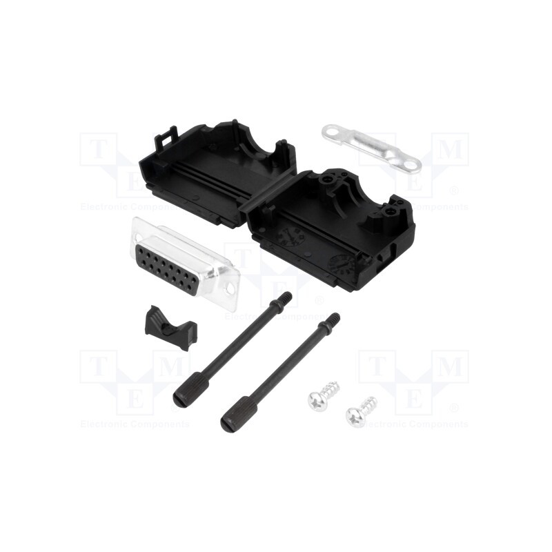 1 pcs x MH CONNECTORS - MHDPPK15-DB15S-K - D-Sub, PIN: 15, plug, female, straight, soldering, for cable