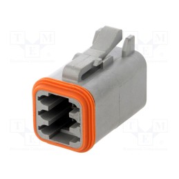 1 pcs x AMPHENOL - AT06-6S - Connector: wire-wire, AT, female, plug, for cable, PIN: 6, grey, IP67