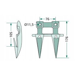 Massey Ferguson 609993m1 double bayonet
