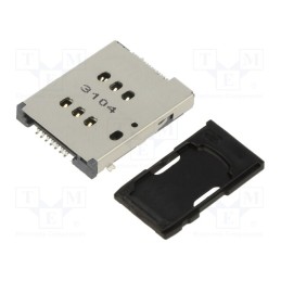 1 set x ATTEND - 115U-B100+115U-T003 - Connector: for cards, Nano SIM, push-push,SIM x2, SMT, PIN: 6