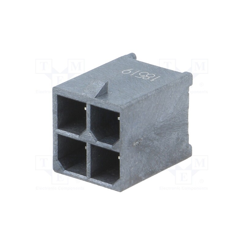 1 pcs x MOLEX - 768290104 - Socket, wire-board, male, Mega-Fit, 5.7mm, PIN: 4, UL94V-0, 23A, THT