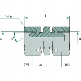 Straight connector adapter ga 3 4 fs bsp x 3 4 fs bsp