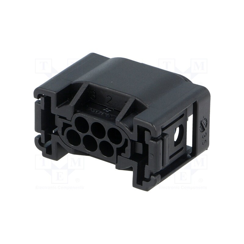 1 pcs x TE Connectivity - 1-967616-1 - Connector: automotive, MQS, plug, female, w/o contacts, PIN: 6