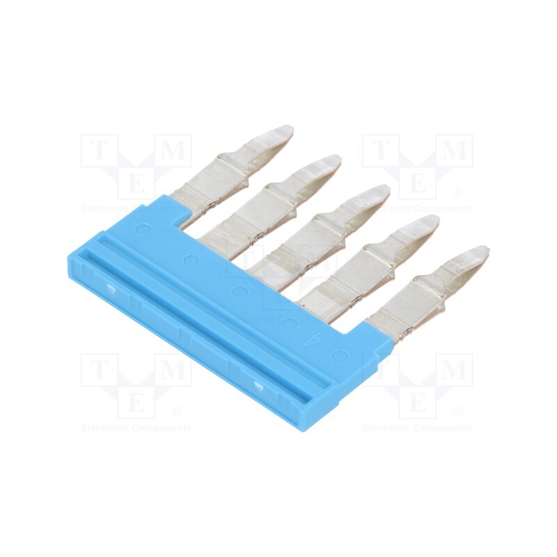 1 pcs x WEIDMu00dcLLER - 1528140000 ZQV 4N/5 BL - Comb bridge, ways: 5, blue, A series