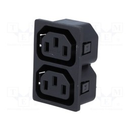 1 pcs x ADAM TECH - IEC-D-S2-150 - Connector: AC supply, socket, female, 10A, 250VAC, IEC 60320