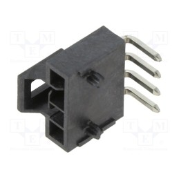 1 pcs x MOLEX - 1053131204 - NANO-FIT HDR RA SGL 4CKT 15AU BLK