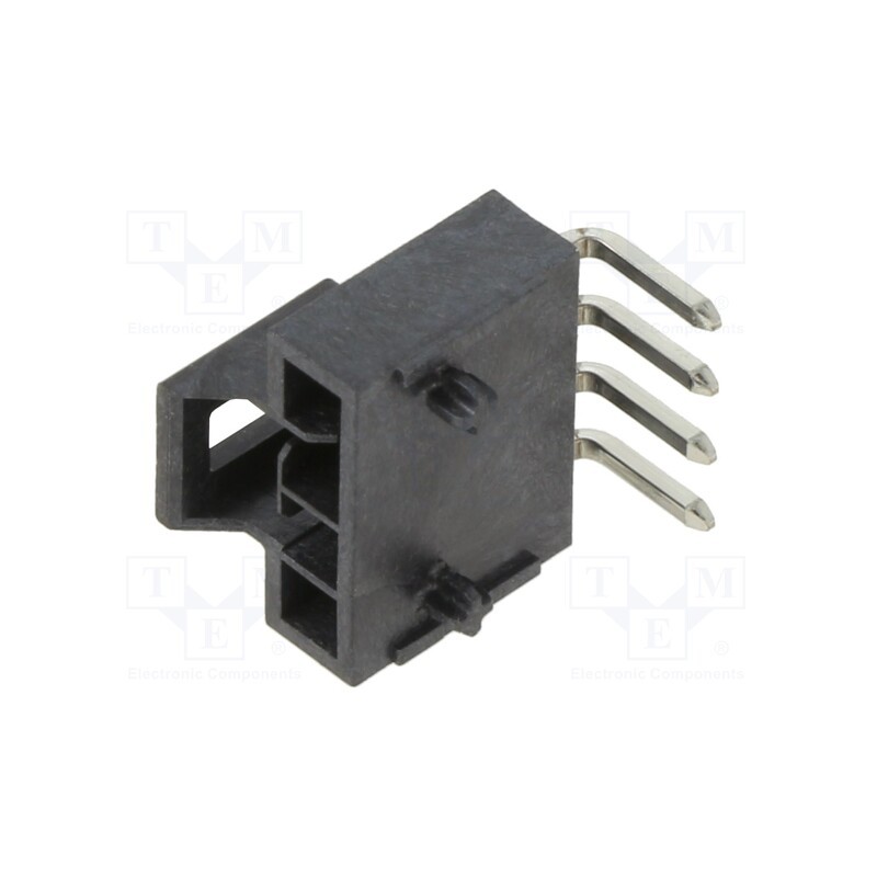 1 pcs x MOLEX - 1053131204 - NANO-FIT HDR RA SGL 4CKT 15AU BLK