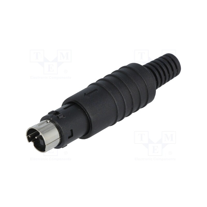 1 pcs x SCHURTER - 4850.131 - Plug, DIN mini, male, PIN: 3, soldering, for cable