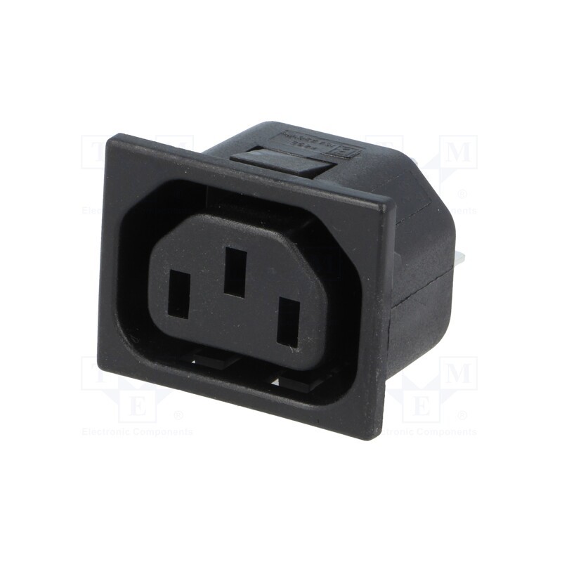 1 pcs x BULGIN - PX0695/20/63 - Connector: AC supply, socket, female, 10A, 250VAC, C13 (F), max.2mm