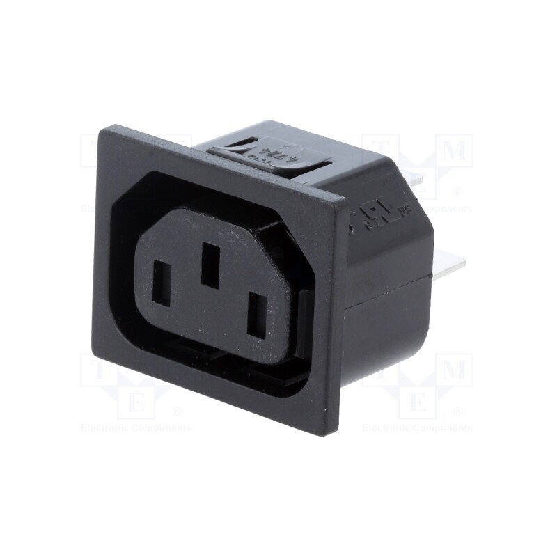 1 pcs x SCHURTER - 4724 - Connector: AC supply, socket, female, 10A, 250VAC, IEC 60320