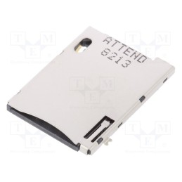 1 pcs x ATTEND - 115A-BDA0-R01 - Connector: for cards, SIM, push-push, SMD, gold-plated, 500mA, 250V