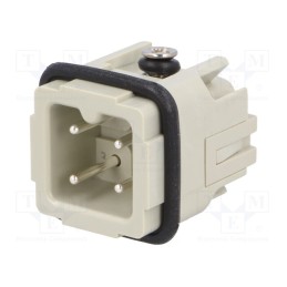 1 pcs x DEGSON ELECTRONICS - DA-003-M - Connector: HDC, contact insert, male, DA, PIN: 4, 3+PE, size D3A