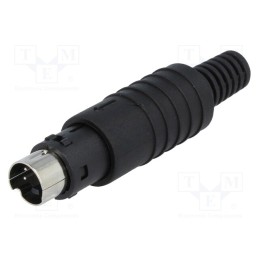 1 pcs x SCHURTER - 4850.141 - Plug, DIN mini, male, PIN: 4, soldering, for cable