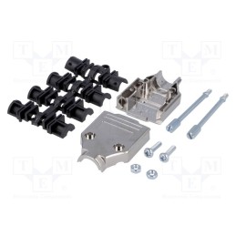 1 pcs x MH CONNECTORS - MHDTPK9-K - Enclosure: for D-Sub connectors, D-Sub 9pin,D-Sub HD 15pin