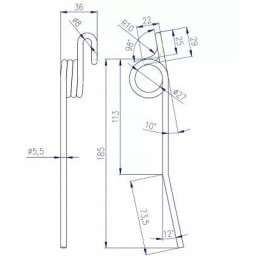 John Deere combine reel finger
