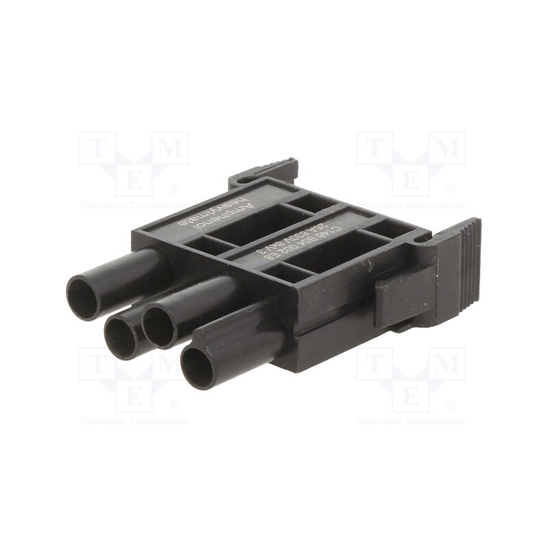1 pcs x AMPHENOL - C146B04002E8 - Connector: HDC, module, female, C146,heavy|mate M, PIN: 4, 630V