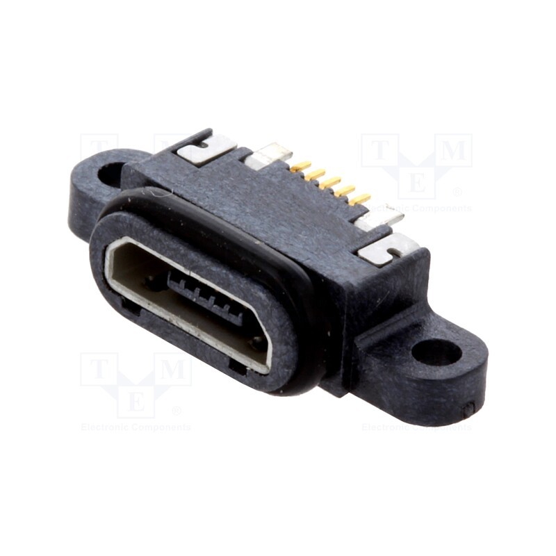 1 pcs x ATTEND - 207G-BD00 - Socket, USB B micro, SMT, PIN: 5, with seal, USB 2.0, IPX7