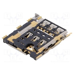 1 pcs x ATTEND - 115S-ACA0 - Connector: for cards, Nano SIM, with push button, SMT, PIN: 6