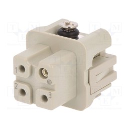 1 pcs x DEGSON ELECTRONICS - DA-003-F - Connector: HDC, contact insert, female, DA, PIN: 4, 3+PE, size D3A