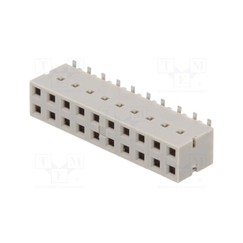 1 pcs x Amphenol Communications Solutions - 89898-310ALF - Socket, PCB to PCB, female, Dubox®, 2.54mm, PIN: 20, SMT, vertical