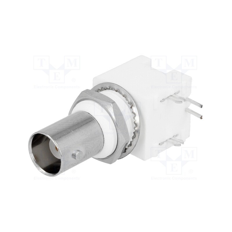 1 pcs x AMPHENOL RF - B6252H5-NPP3G-50 - Socket, BNC, female, insulated, angled 90°, 50Ω, THT