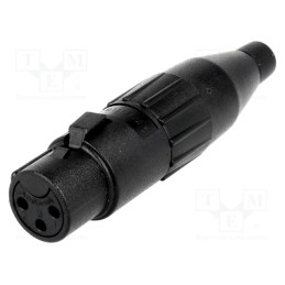 1 pcs x AMPHENOL - AC3FCP - Plug, XLR, female, PIN: 3, straight, for cable, soldering, tinned