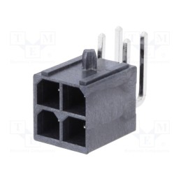1 pcs x MOLEX - 768250004 - Socket, wire-board, male, Mega-Fit, 5.7mm, PIN: 4, UL94V-0, 23A, THT