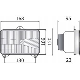 H4 rectangular headlight massey ferguson r