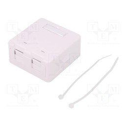 1 pcs x LOGILINK - NK4032 - Socket, case RJ45, Keystone,unshielded, white, surface-mounted