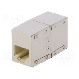 1 pcs x LOGILINK - NP0058 - Coupler, coupler, Cat: 6, shielded, Layout: 8p8c, RJ45 socket x2
