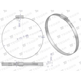 Reinforced clamp 170 190 snail obe