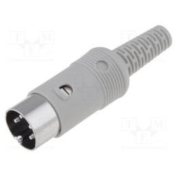 1 pcs x HIRSCHMANN - 930015517 MAS 40 - Plug, DIN, male, PIN: 4, Layout: 216°, straight, for cable, soldering