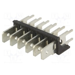1 pcs x KEYSTONE - 7836 - Terminal: spade terminal strip, 6.3mm, 0.8mm, THT, steel, tinned