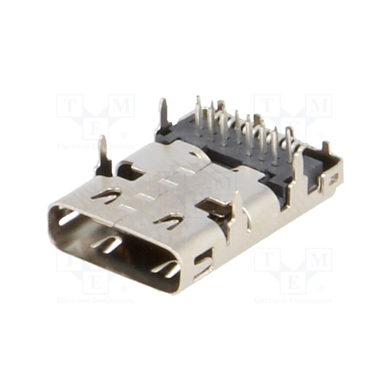 1 pcs x ATTEND - 217B-AG01 - Socket, USB C, THT, angled, USB 3.1