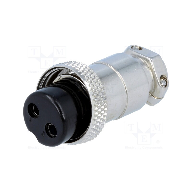 1 pcs x CLIFF - FC684212 - Plug, microphone, female, PIN: 2, for cable, straight, 6mm