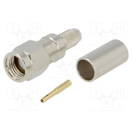 1 pcs x UNICON - 321-203-001 (SMA-50-R/2-RG58/W3.01) - Plug, SMA, reverse,female, straight, 50Ω, RG58, crimped, for cable
