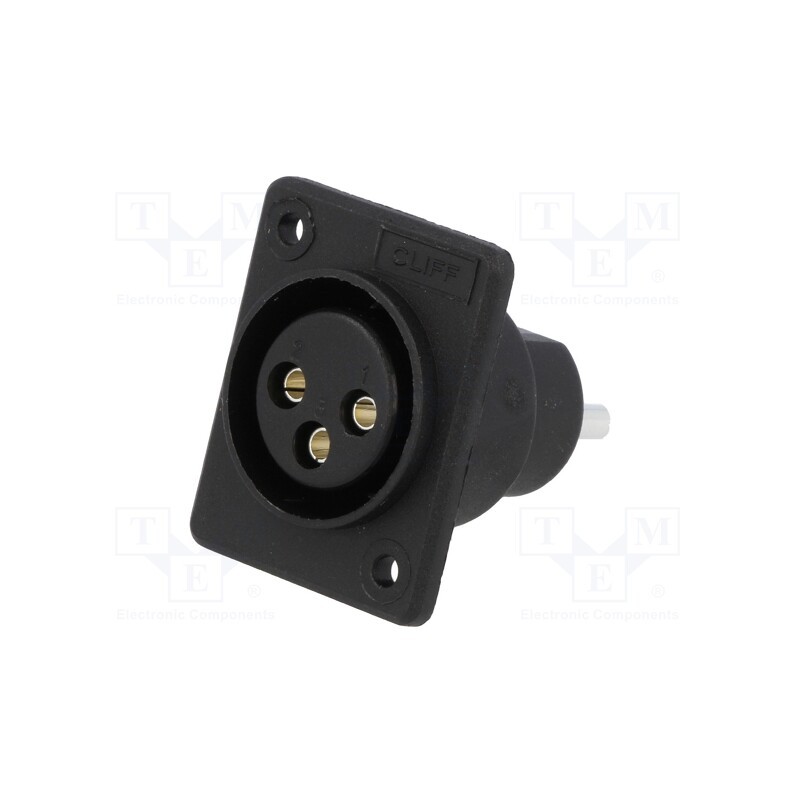 1 pcs x CLIFF - XACF (CP30012) - Socket, XLR, female, PIN: 3, for panel mounting,screw, soldering