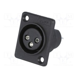 1 pcs x CLIFF - CP3001 - Socket, XLR, female, PIN: 3, for panel mounting,screw, soldering