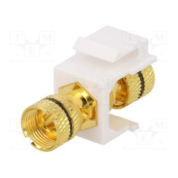 1 pcs x LOGILINK - NK0028 - Socket, coupler, female x2, Keystone, gold-plated, straight, black