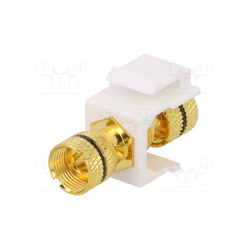 1 pcs x LOGILINK - NK0028 - Socket, coupler, female x2, Keystone, gold-plated, straight, black