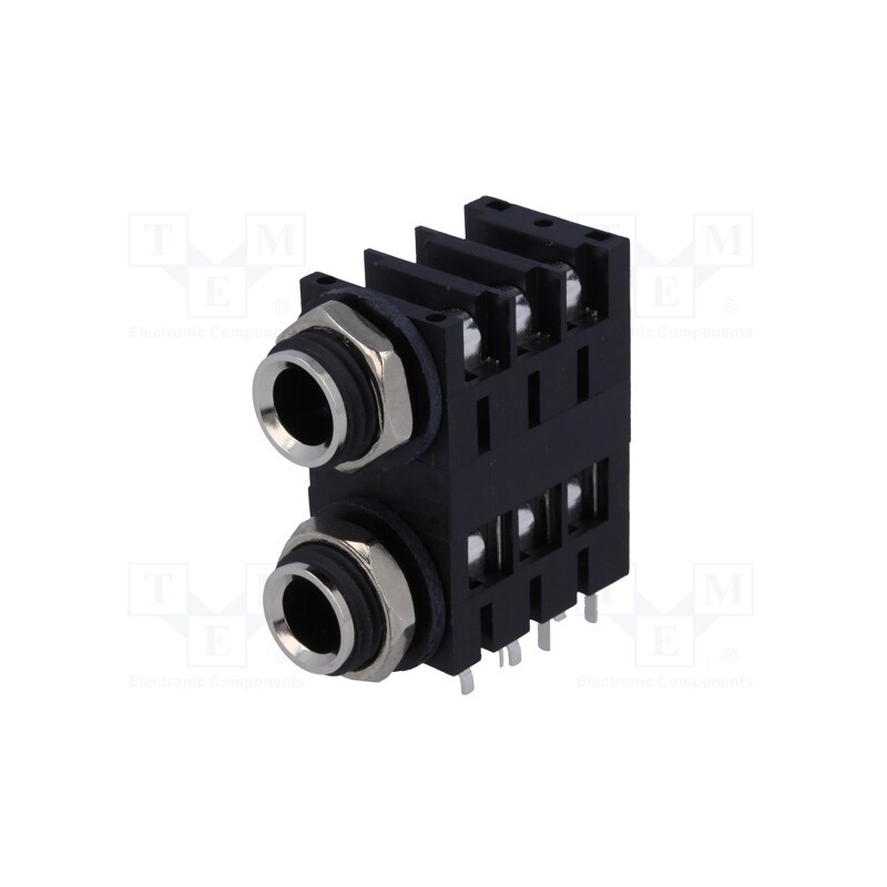 1 pcs x AMPHENOL - ACJS-MHD - Socket, Jack 6,3mm, female, double,stereo,with triple switch